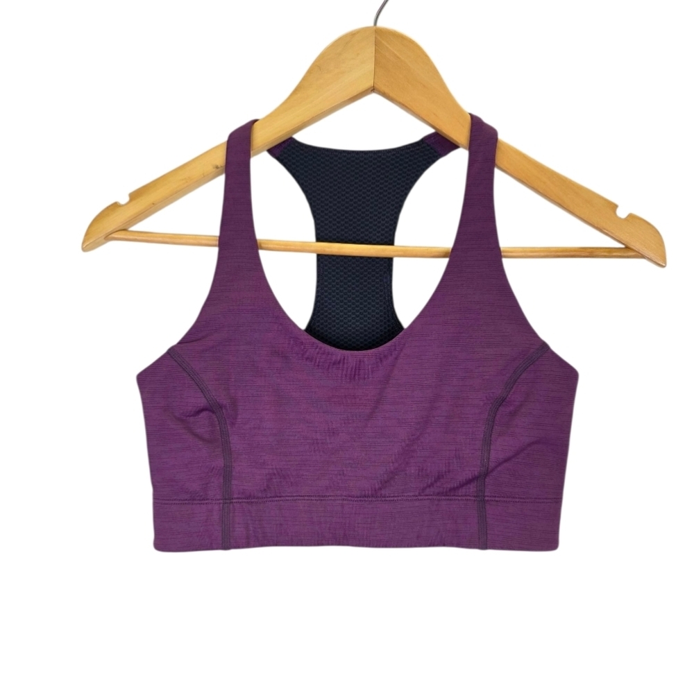 Outdoor Voices Doing Things Sports Bra Mesh Size Small Color Eggplant Rn 147908